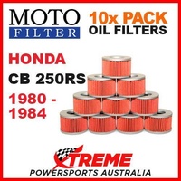 10 PACK MX MOTO FILTER OIL FILTERS HONDA CB250RS CB 250RS 1980-1984 MOTORCYCLE