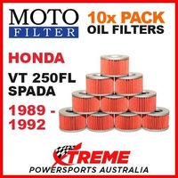 10 PACK MOTO FILTER OIL FILTERS HONDA VT250FL VT 250FL SPADA 1989-1992 CRUISER