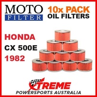 10 PACK MOTO FILTER OIL FILTERS HONDA CX500E CX500E 1982 MOTORCYCLE MOTORBIKE