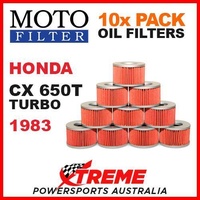 10 PACK MOTO FILTER OIL FILTERS HONDA CX650T CX 650T TURBO 1983 MOTORCYCLE