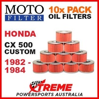 10 PACK MOTO FILTER OIL FILTERS HONDA CX500 CX 500 CUSTOM 1982-1984 MOTORCYCLE