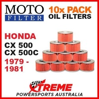 10 PACK MOTO FILTER OIL FILTERS HONDA CX500 CX500C CX 500 CX 500C 1979-1981