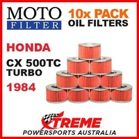 10 PACK MOTO FILTER OIL FILTERS HONDA CX500TC CX 500TC TURBO 1984 MOTORCYCLE