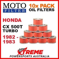 10 PACK MOTO FILTER OIL FILTERS HONDA CX500T CX 500T TURBO 1982-1983 MOTORCYCLE