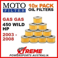 10 PACK MX MOTO FILTER OIL FILTERS GAS GAS 450 WILD HP 450cc 2003-2008 ATV QUAD