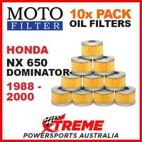 10 PACK MX MOTO FILTER OIL FILTERS HONDA NX650 NX 650 DOMINATOR 1988-2000