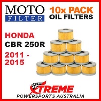 10 PACK MX MOTO FILTER OIL FILTERS HONDA CBR250R CBR 250R 2011-2015 SPORTBIKE