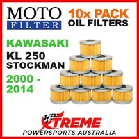 10 PACK MX MOTO FILTER OIL FILTERS KAWASAKI KL250 KL 250 STOCKMAN 2000-2014