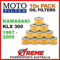 10 PACK MX MOTO FILTER OIL FILTERS KAWASAKI KLX 300 KLX300 1997-2005 KN 112 MOTO