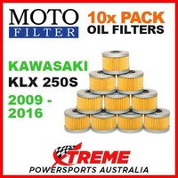 10 PACK MX MOTO FILTER OIL FILTERS KAWASAKI KLX 250S KLX250S 2009-2016 OFF ROAD