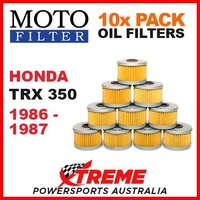 10 PACK MX MOTO FILTER OIL FILTERS HONDA TRX350 TRX 350 1986-1987 ATV QUAD BIKE