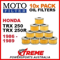 10 PACK MX MOTO FILTER OIL FILTERS HONDA TRX250 FOURTRAX TRX250R 1986-1989