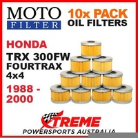 10 PACK MX MOTO FILTER OIL FILTERS HONDA TRX300FW FOURTRAX 4x4 1988-2000 BIKE