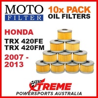 10 PACK MX MOTO FILTER OIL FILTERS HONDA TRX420FE TRX420FM 2007-2013 ATV QUAD