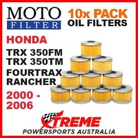 10 PACK MX MOTO FILTER OIL FILTERS HONDA TRX 350FM 350TM FOURTRAX RANCHER 00-06
