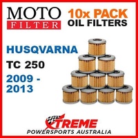 10 PACK MOTO MX DIRT BIKE OIL FILTERS HUSQVARNA TC250 TC 250 2009-2013 MOTOCROSS