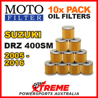 10 PACK MOTO MX OIL FILTERS For Suzuki DRZ400SM DRZ 400SM DR Z400SM 2005-2016 BIKE