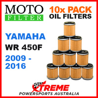 10 PACK MOTO MX OIL FILTERS YAMAHA WR450F WRF450 WR 450F 2009-2016 ENDURO BIKE