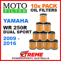 10 PACK MOTO MX OIL FILTERS YAMAHA WR250R WR 250R DUAL SPORT 2009-2016 DIRT BIKE