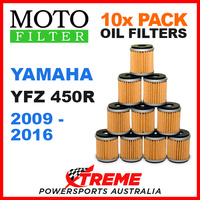 10 PACK MOTO MX OIL FILTERS YAMAHA YFZ450R YFZ 450R 2009-2016 ATV QUAD OFF ROAD