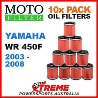 10 PACK MOTO MX OIL FILTERS YAMAHA WR450F WR 450F WRF450 2003-2008 ENDURO BIKE