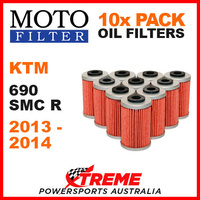 10 PACK MOTO MX OIL FILTERS KTM 690 SMCR SMC-R 2013-2014 MOTORCYCLE SUPERMOTO