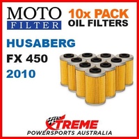 10 PACK MOTO MX OIL FILTERS HUSABERG FX 450 FX450 2010 OFF ROAD DIRT BIKE