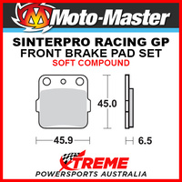Moto-Master Yamaha YFM350X Warrior 94-04 Racing GP Sintered Soft Front Brake Pads 091012