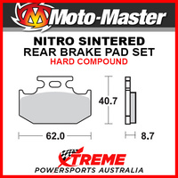 Moto-Master For Suzuki RM125 1989-1990 Nitro Sintered Hard Rear Brake Pad