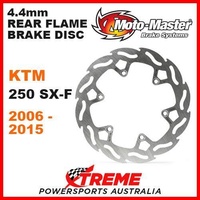 MOTO MASTER MX 4.4mm REAR FLAME BRAKE ROTOR KTM 250 SXF 250SXF 4 STROKE 06-2015