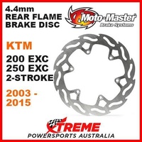 MOTO MASTER MX 4.4mm REAR FLAME BRAKE ROTOR KTM 200 EXC 250 EXC 2 STROKE 03-2015