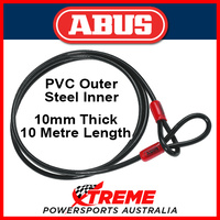 Abus 10mm Thick, 10M Length Cobra PVC Coated Steel Motorcycle Security Cable