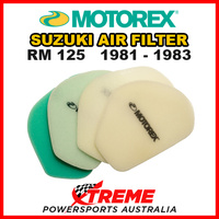 Motorex For Suzuki RM125 RM 125 1981-1983 Foam Air Filter Dual Stage