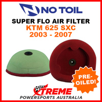 No Toil KTM 625SXC 625 SXC 2003-07 Super Flo Flame Resistant Air Filter Element 