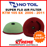 No Toil KTM 105SX 105 SX 2007-2012 Super Flo Flame Resistant Air Filter Element 