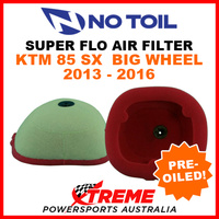 No Toil KTM 85SX Big Wheel 2013-16 Super Flo Flame Resistant Air Filter Element