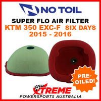 No Toil KTM 350EXC-F Six days 15-16 SuperFlo Flame Resistant Air Filter Element