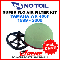 No Toil Yamaha WR400F WRF400 1999-2000 Super Flo Kit Air Filter with Cage