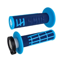 ODI MX V2 EMIG 2.0 Lock-On Grip Navy/Cyan 2T / 4T Stroke
