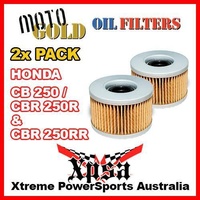 2 PACK MOTO GOLD OIL FILTER HONDA CB 250 CB250 CBR250 CBR 250R 250RR OF1 KN111
