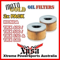 2 PACK MOTO GOLD OIL FILTER HONDA TRX400 TRX500 TRX650 TRX680 OF1 KN111 ATV MX