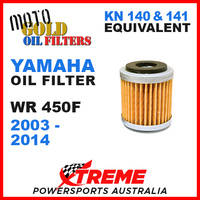 SINGLE YAMAHA WR450F WRF450 2003-2014 MOTO GOLD MX OIL FILTER KN 140 141 OF13