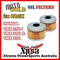 2 PACK MOTO GOLD OIL FILTER HONDA TRX 250 TRX250 TRX300 300 TRX350 350 OF3 KN113