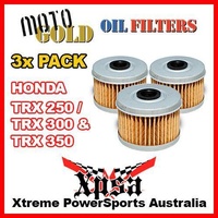 3 PACK MOTO GOLD OIL FILTER HONDA TRX 250 TRX250 TRX300 300 TRX350 350 OF3 KN113