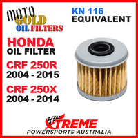 MOTO GOLD OIL FILTERS CRF 250R CRF250R 04-15 CRF250X 250X 04-14 OF4 KN116