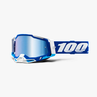 100 Percent RACECRAFT2 MX MTB Blue Adult Goggles w/ Blue Iridium Lens