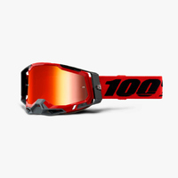 100 Percent RACECRAFT2 MX MTB Red Adult Goggles w/ Red Iridium Lens