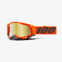 100 Percent RACECRAFT2 MX MTB Kerv Orange Adult Goggles w/ Gold Iridium Lens