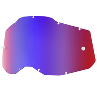 100% Mirror Red/Blue Replacement Lens fits Goggles Racecraft2 Accuri2 Strata2