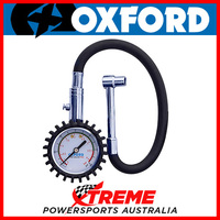 Oxford Analogue Tyre Tire Pressure Gauge 0-60 PSi 90 Deg Angle Head Motorcycle
